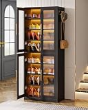 Tribesigns 8-Tier LED Cabinet (Black)