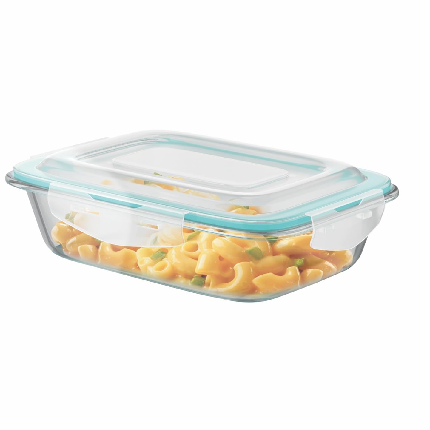 SIGNORA WARE Lock 'N' Store Borosilicate Glass Rectangle Container | Microwave Safe | Convenient Storage | Elegant Design | Air Tight Lid | Useful For Tiffin And Lunch Box ( 1040Ml | Clear )