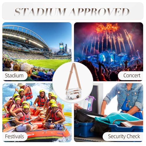 Image of Clear Bag Stadium Approved, Clear Crossbody Bag Purses for women for Concert, Sports, Festivals