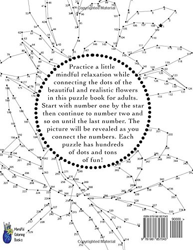 Connect The Dots For Adults Dot To Dot Flowers Coloring Books Mindful Amazon Ca Books