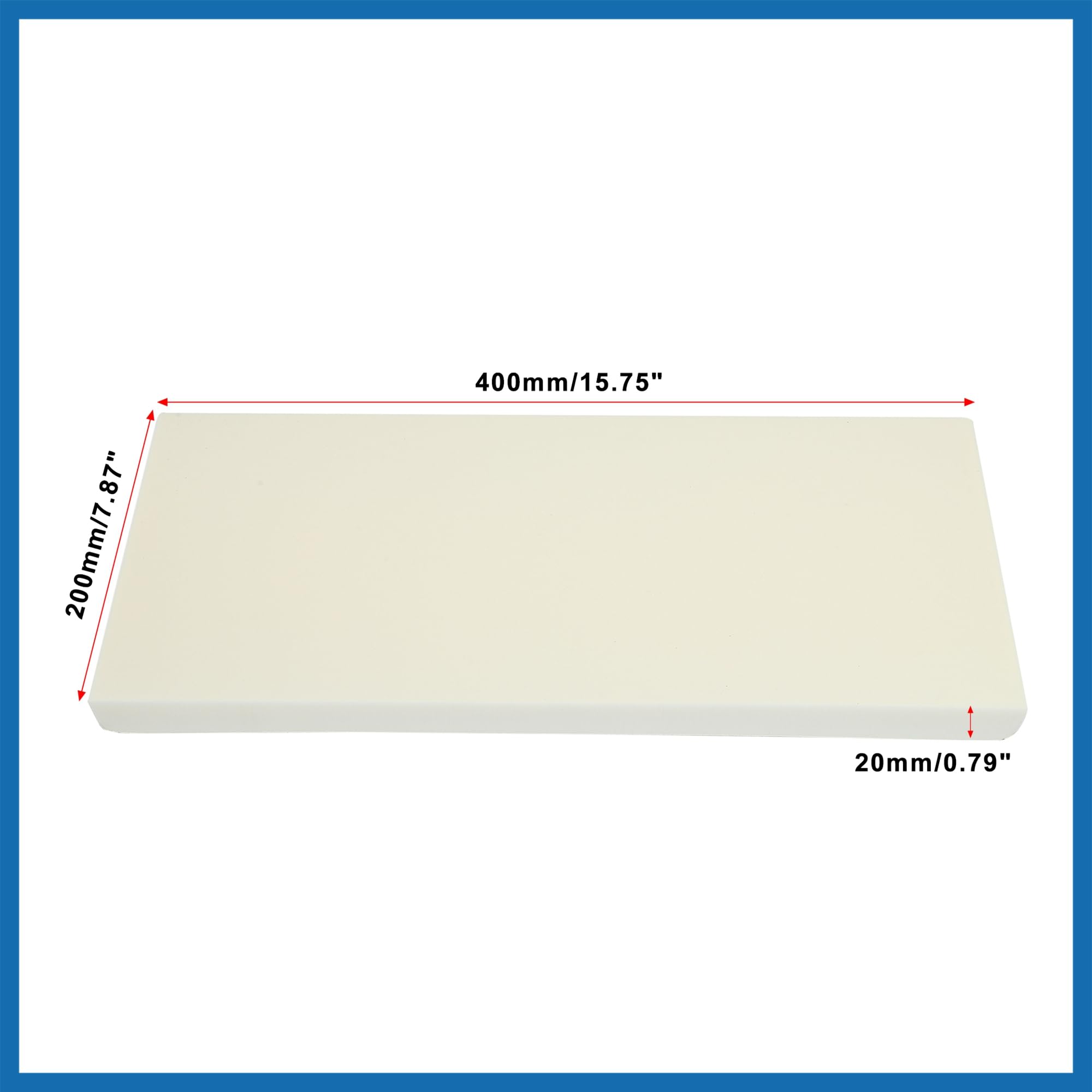 A ABSOPRO 400x200x20mm 2pcs Car Garage Wall Guard Door Bumper Protector White Item Replacement, 15.75"x7.87"x0.79"(L*W*H) - Image 3