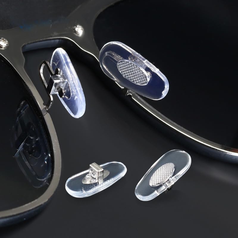 Zamienne nakładki na nos do RayBan RB3549 RB4071 RB6335 RB6336 RB7140 RB8415 i innych okularów przeciwsłonecznych, zestawy naprawcze okularów ocznych (srebrne)