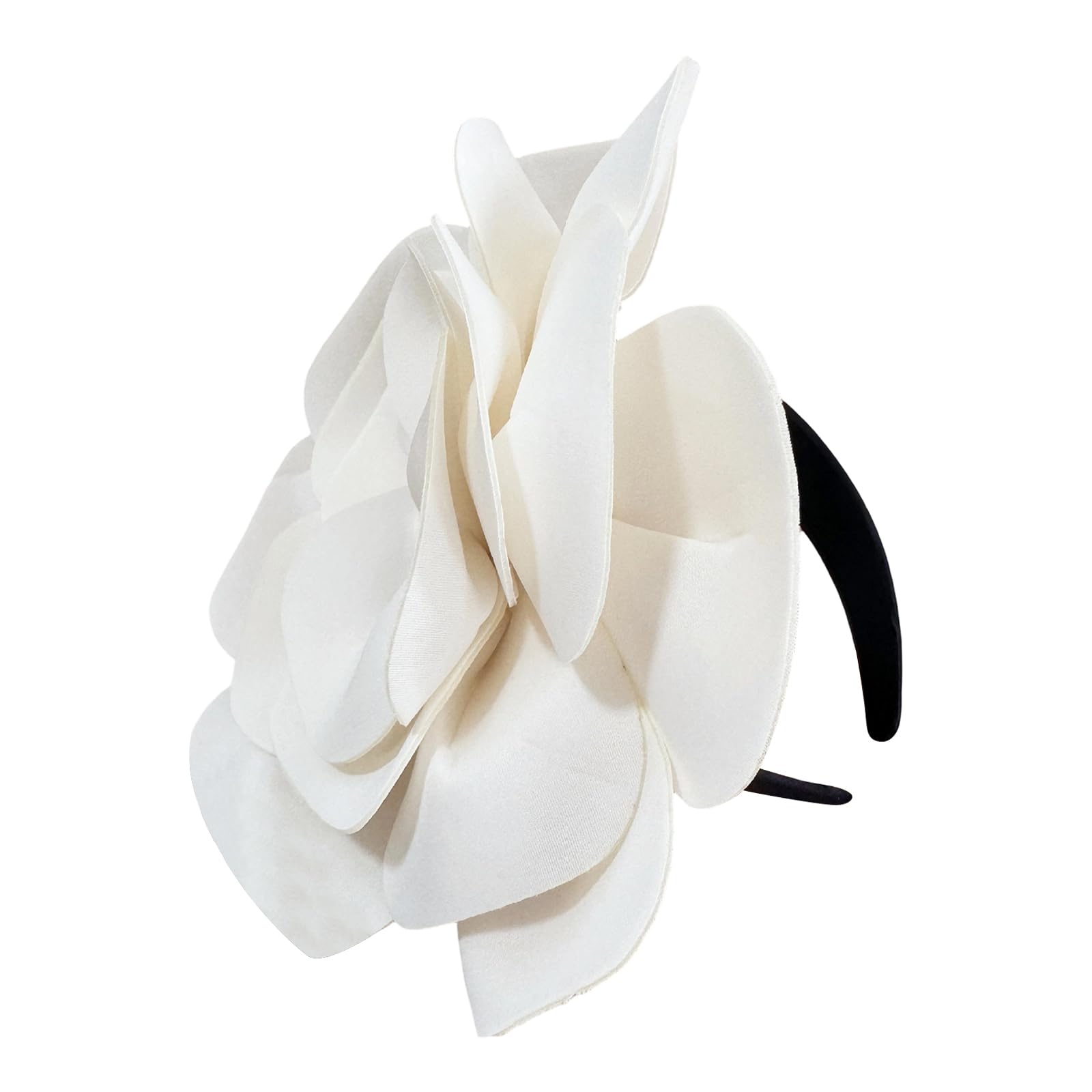 MICFENY Soft Cloth Floral Headpiece Women's Comfortable Hairband for Stage Shows Theatrical Event Bold Hair Ornament