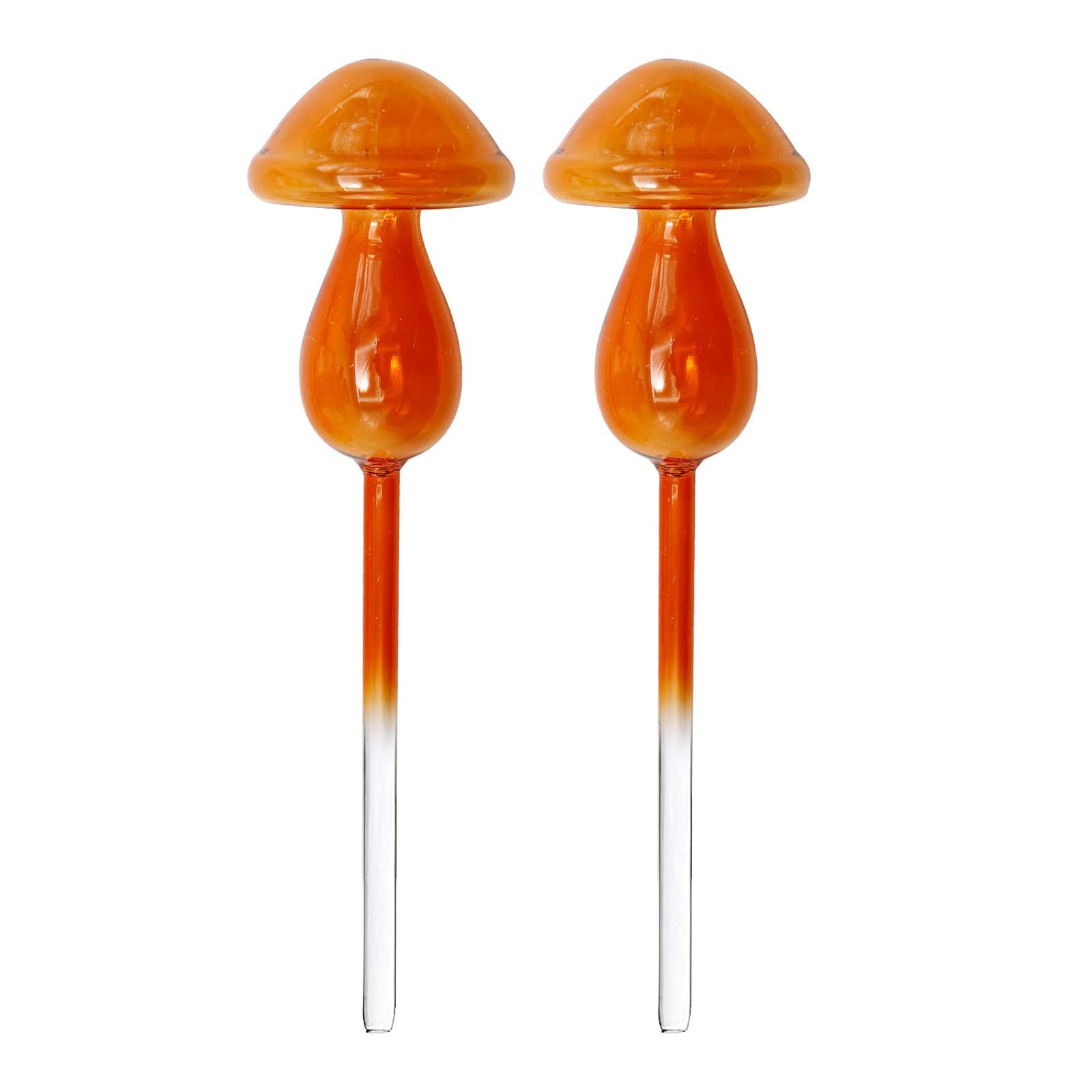 2 Stück Pilzpflanzenbewässerungskugeln aus Glas, selbstbewässernde Kugeln für Garten, Topfpflanzen, Innen- und Außenpflanzen (braun)