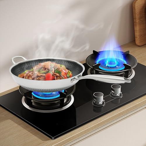 Wok de acero inoxidable con tapa 13 pulgadas miniatura 3