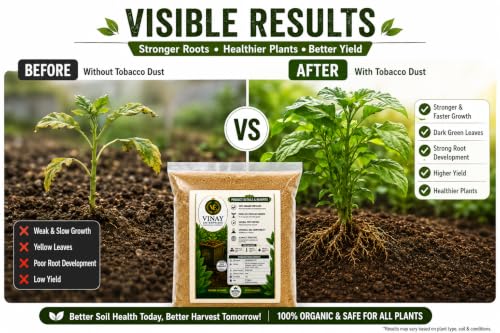 Image of Vinay Enterprises Tobacco Dust Organic Fertilizer for Plants | 100% Natural Soil Conditioner | Improves Soil Health & Root Growth | 1 kg