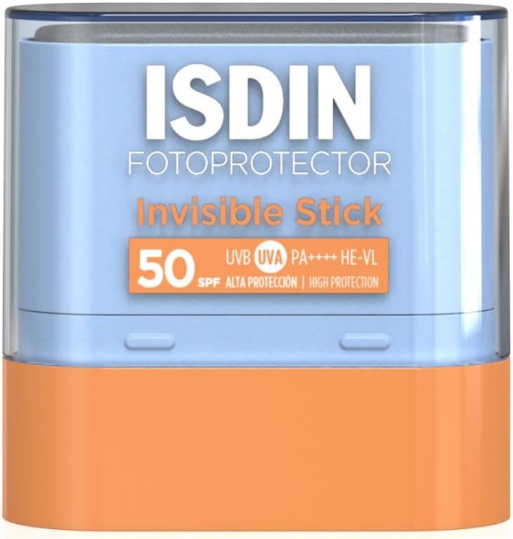 Fotoprotector Invisible Stick SPF 50 - Invisible Sun Stick for Face & Sensitive Areas - Water & Sweat Resistant - Non-Sticky, No Shine, 10g