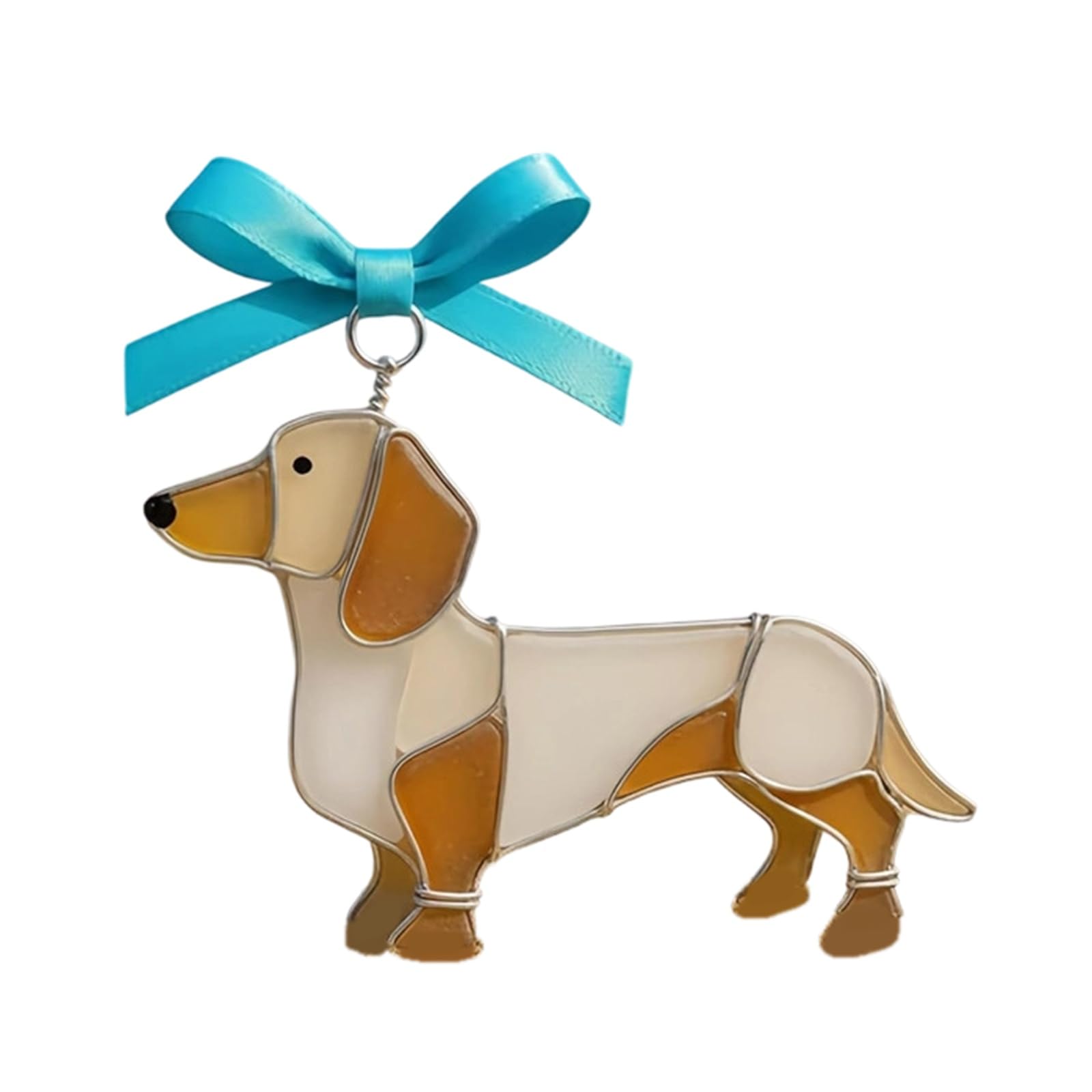 Tsophreniq Creative Dog Shape Light Capturing Ornament to Brighten Any Room Festively Festival Acrylic Hanging Pendant