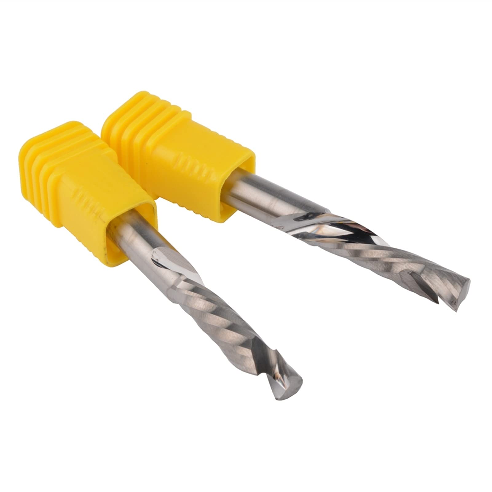 BERWENNY 2Pcs 6/25MM Up Down Cut Endmills Single-Flute Carbide CNC Milling Cutter Cutting Tools Router Bit