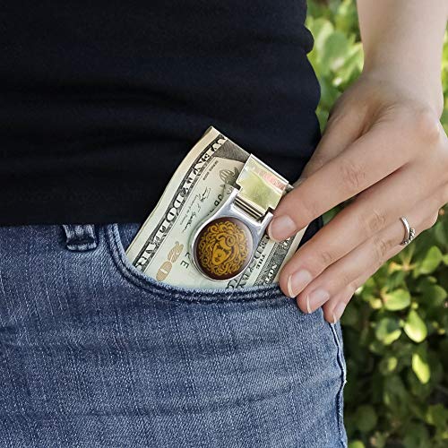 Medusa Gorgon Head Covered in Snakes Satin Chrome Plated Metal Money Clip2