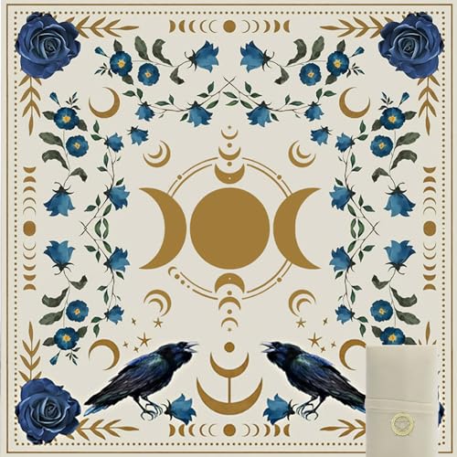 Knana Tarot Altar Cloth - Silk Witchcraft Mat for Reading -...