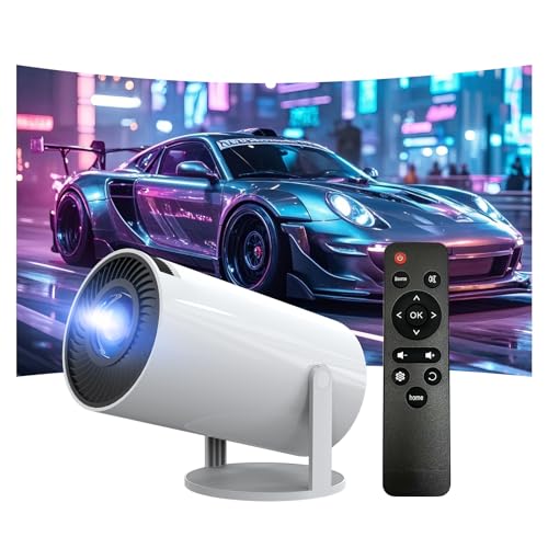 Beamer 4K 1080P Full HD Unterstützt Android 13, 2025 Upgraded Mini Beamer 5G WiFi 6 BT 5.3, Mini Projektor 4K Heimkino/Laptop/HDMI/USB/Auto Horizontal Trapezoid Correction