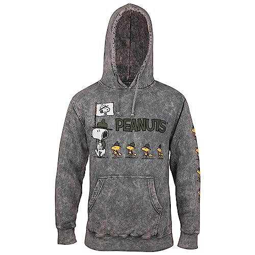Peanuts Snoopy Troops Mineral Wash Pull Over Hoodie2