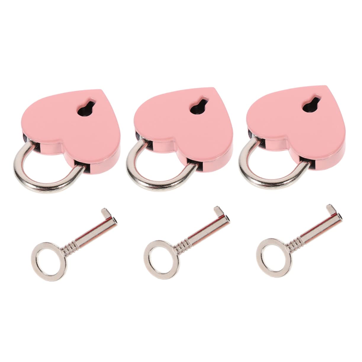 Generic Sets Heart Lock Suitcase Locks with Keys Love Locks Diary Locks  Purse Lock Heart Shaped Lock Suit Case Miniature Padlock Mini Heart Padlock - Main Image