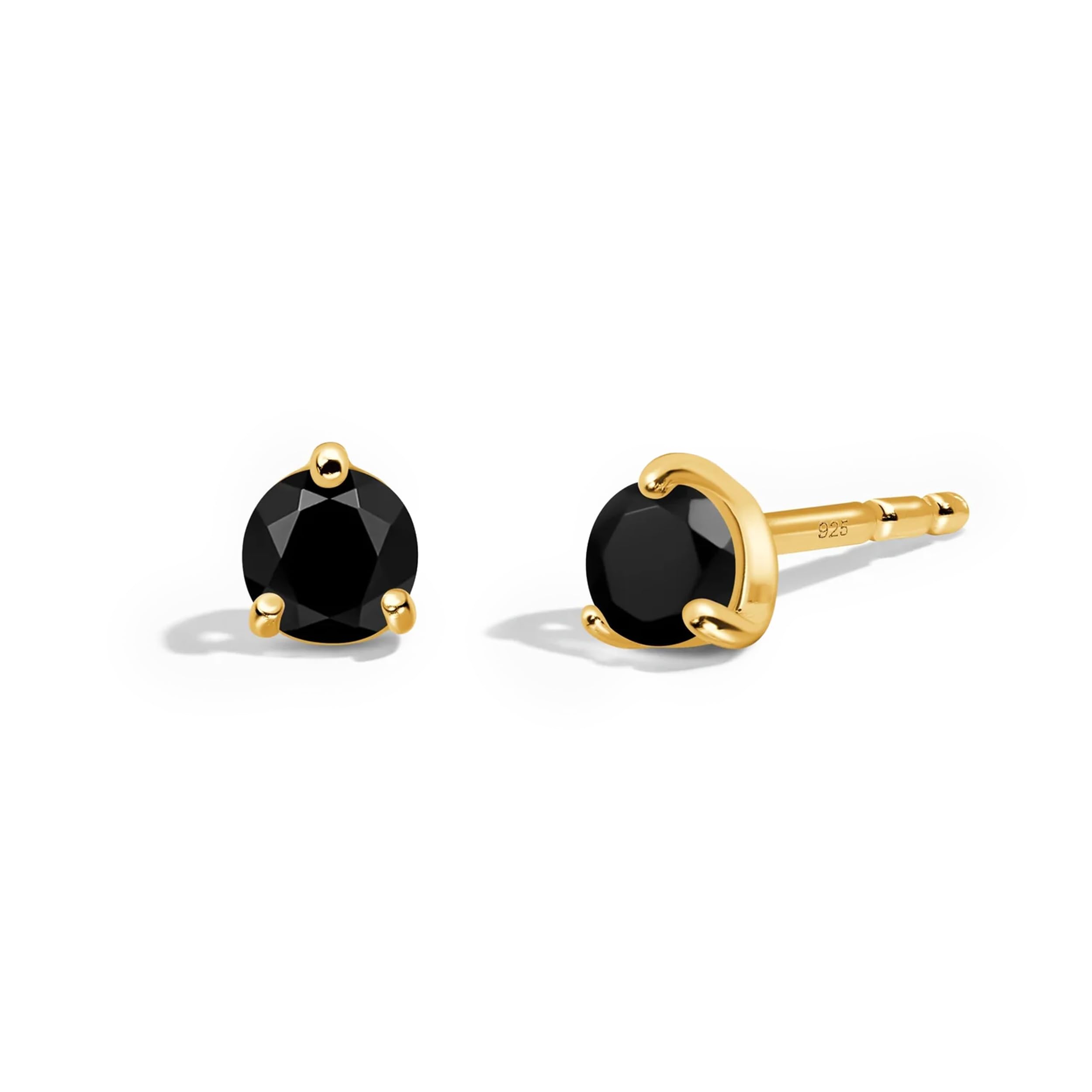 Moon Magic | Authentic Moonstone Earrings for Women | Black Obsidian, Onyx Earrings and studs| 18K Rose & Yellow Gold | Sterling Silver Moonstone