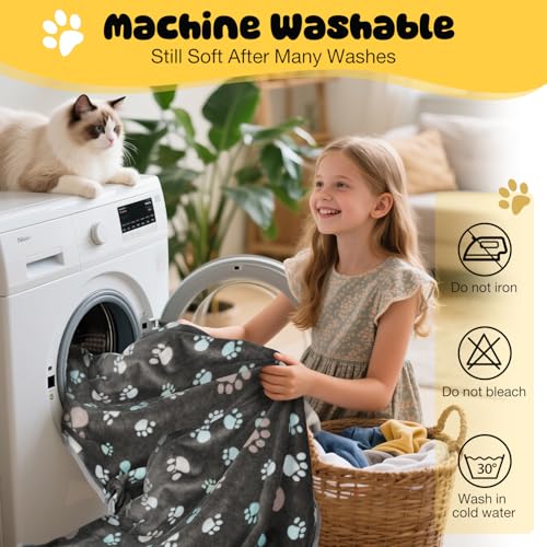 Vowanop-Premium-Soft-Dog-Blanket-Washable-40-x-32-Flannel-Gray-Dog-Blanket-for-Small-and-Medium-Dogs-and-Indoor-Cats