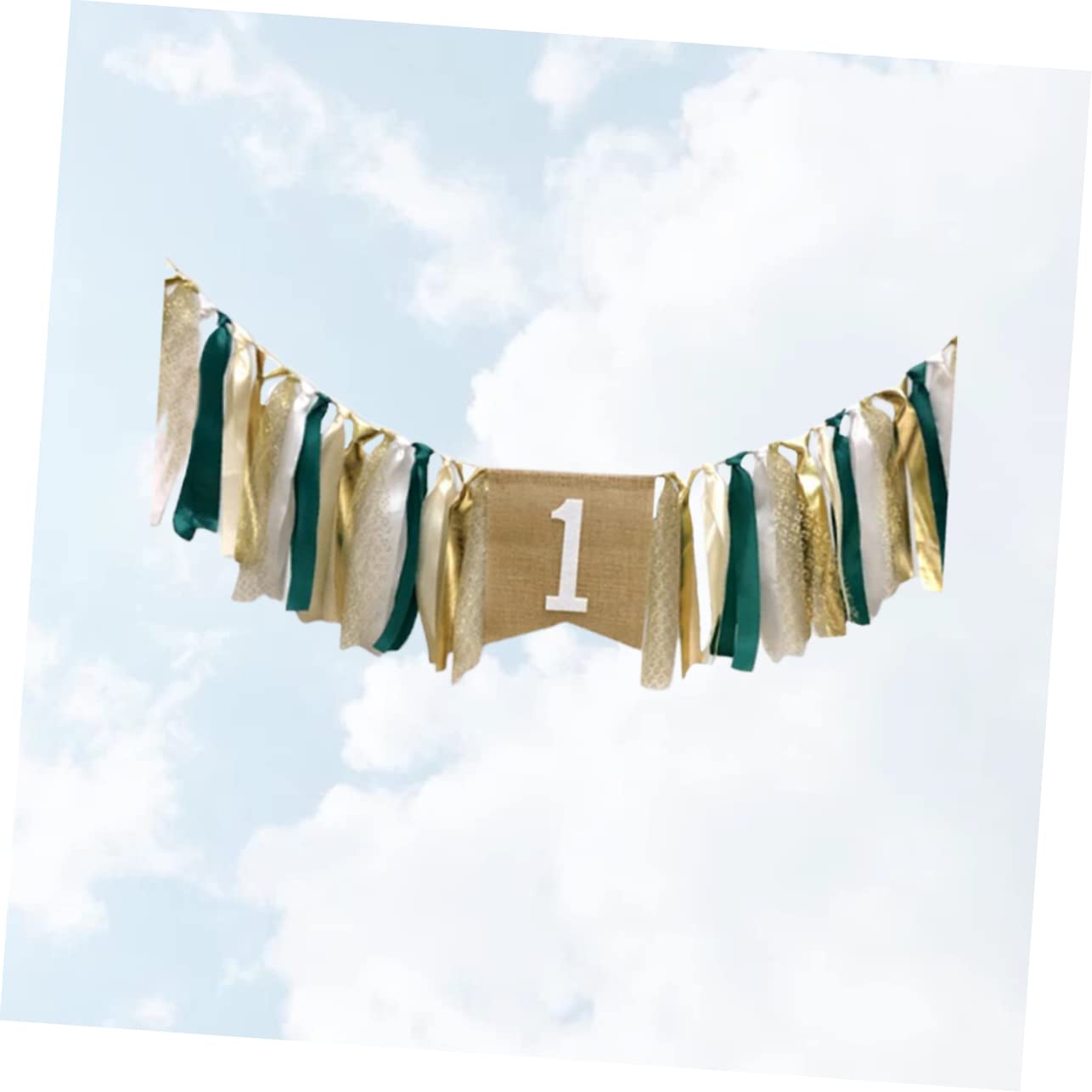 Cabilock Lot De 3 Bannières Décoratives Pour Baby Shower Accessoires Photo Banderoles Fournitures De Fête Vert Foncé