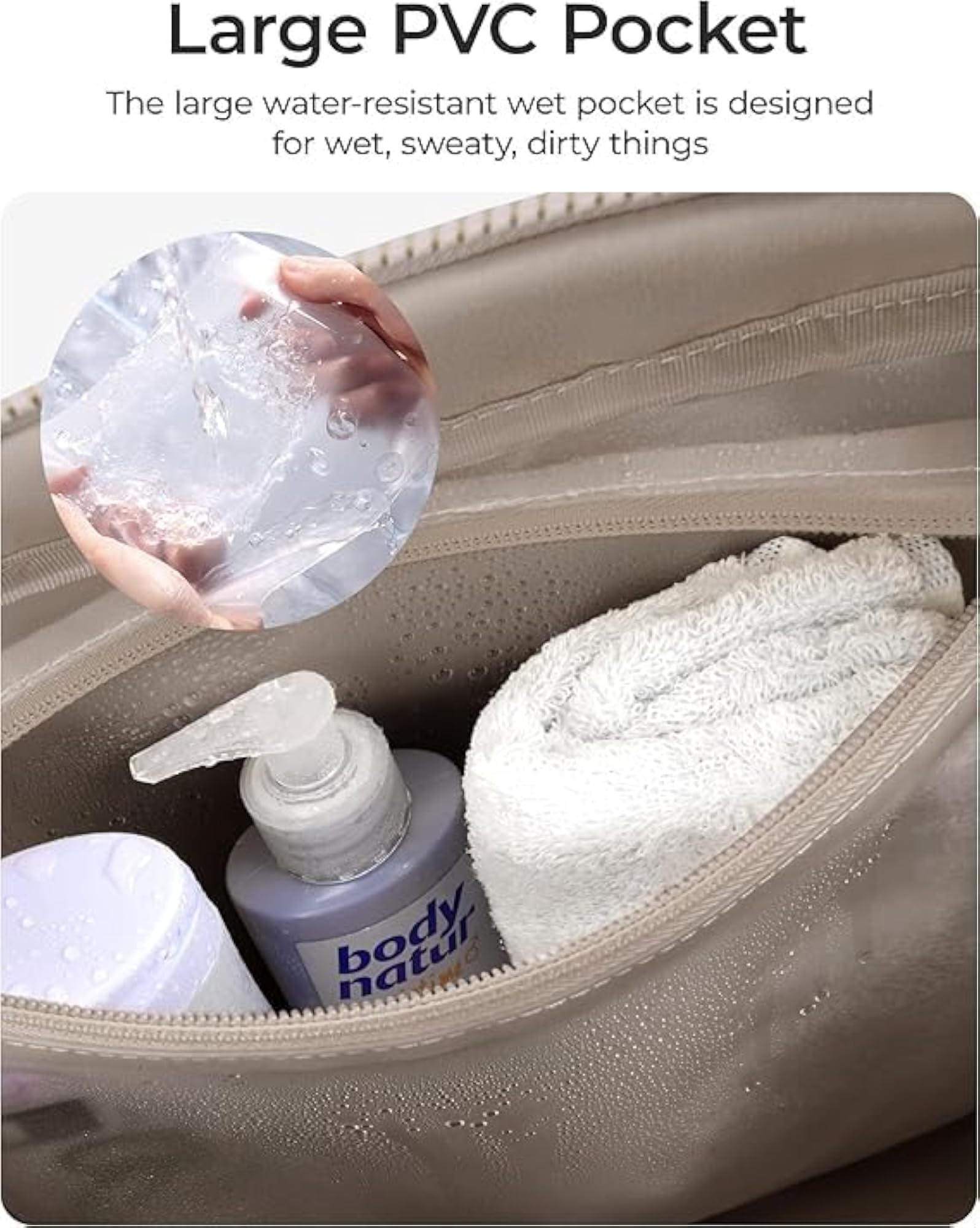 Women's Lightweight Gym Duffle Bag with Wet Pocket