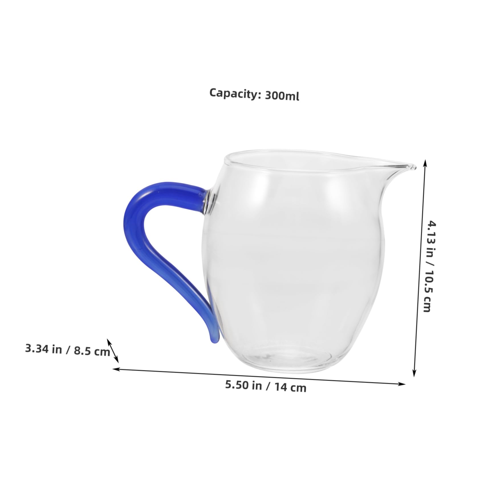 SOLUSTRE 4pcs Glass Justice Cup Drinking Glass Kitchen Glasses Glass Pitcher Cold Water Cups Tea Mug Glass Cups for Water Coffee Cup Water Glasses Coffee Drinking Cup Glass Creamer Pitcher
