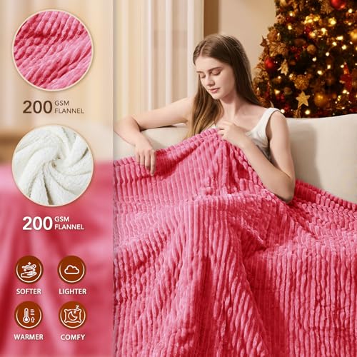 Image of Homemate Electric Heated Blanket Queen Size - 84 inchx90 inch Heating Blanket Queen Size Dual Control 1 /2 /4 /6 /8 Hours Auto-Off 10 Heat Level Over-Heat Protection Soft Flannel Sherpa ETL Certification