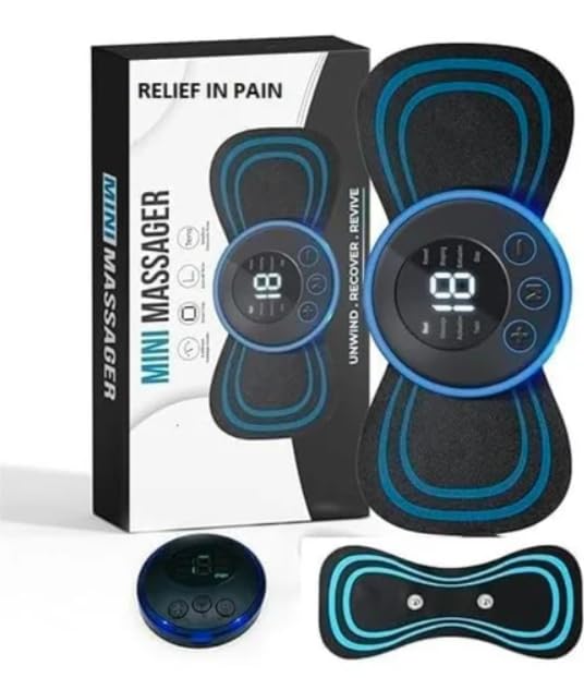 Body Massage Machine for Pain Relief - Wireless 8 Mode and 19 Strength Level EMS Mini Butterfly Massage for Shoulder, Legs, Neck & Back, Black Body Massage Machine for Pain Relief - Wireless 8 Mode and 19 Strength Level EMS Mini Butterfly Massage for Shoulder, Legs, Neck & Back, Black