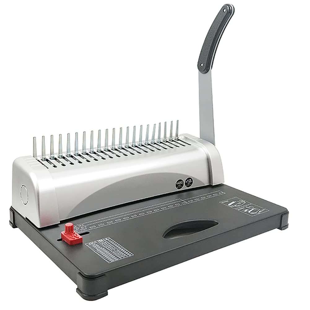 Binding Machine - Raccoglitore a 21 fori, per documenti da ufficio, formato A4, A5, punzonatrice per 450 fogli
