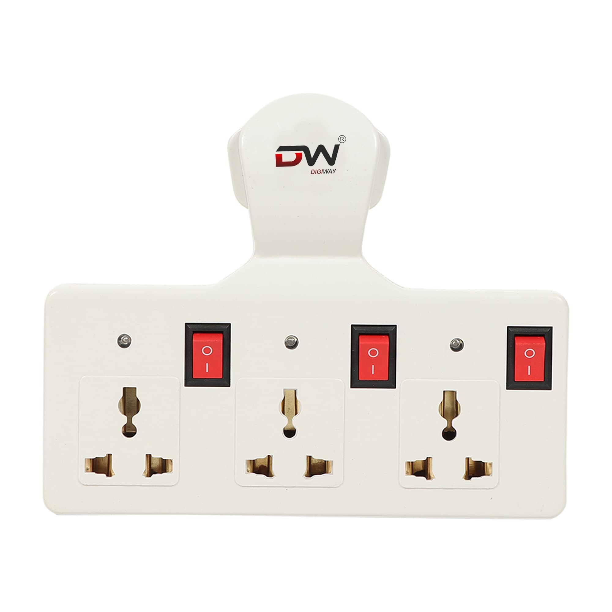 Digiway 3 pin Multiplug Point || Cordless Wall Socket || Universal Sockets and Individual Switches, Rated Voltage: 250 V, Frequency : 60 hz, Rate Capacity: 10 Amps (Pack of 1)-picture-19