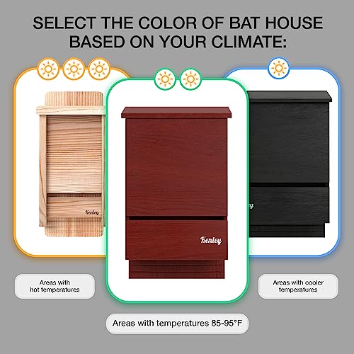 Kenley Bat House - Large Outdoor Bat Box with Double Chamber - Cedar Wood by Kenley - Used condition - Image 6