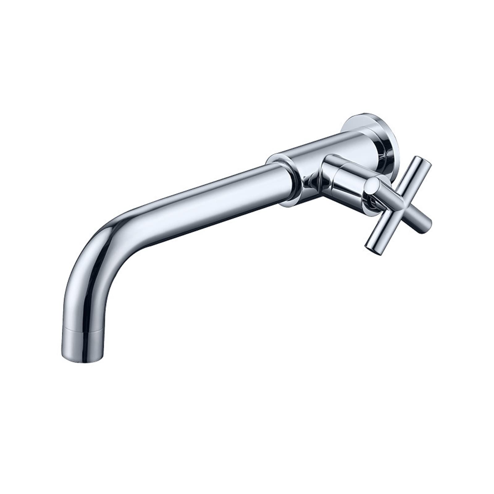 ZQFHSX Kitchen Sink Faucet, Wall Mount Touchless Single Cold Water Basin Faucet for Bathroom Outdoor Garden(OneSize)