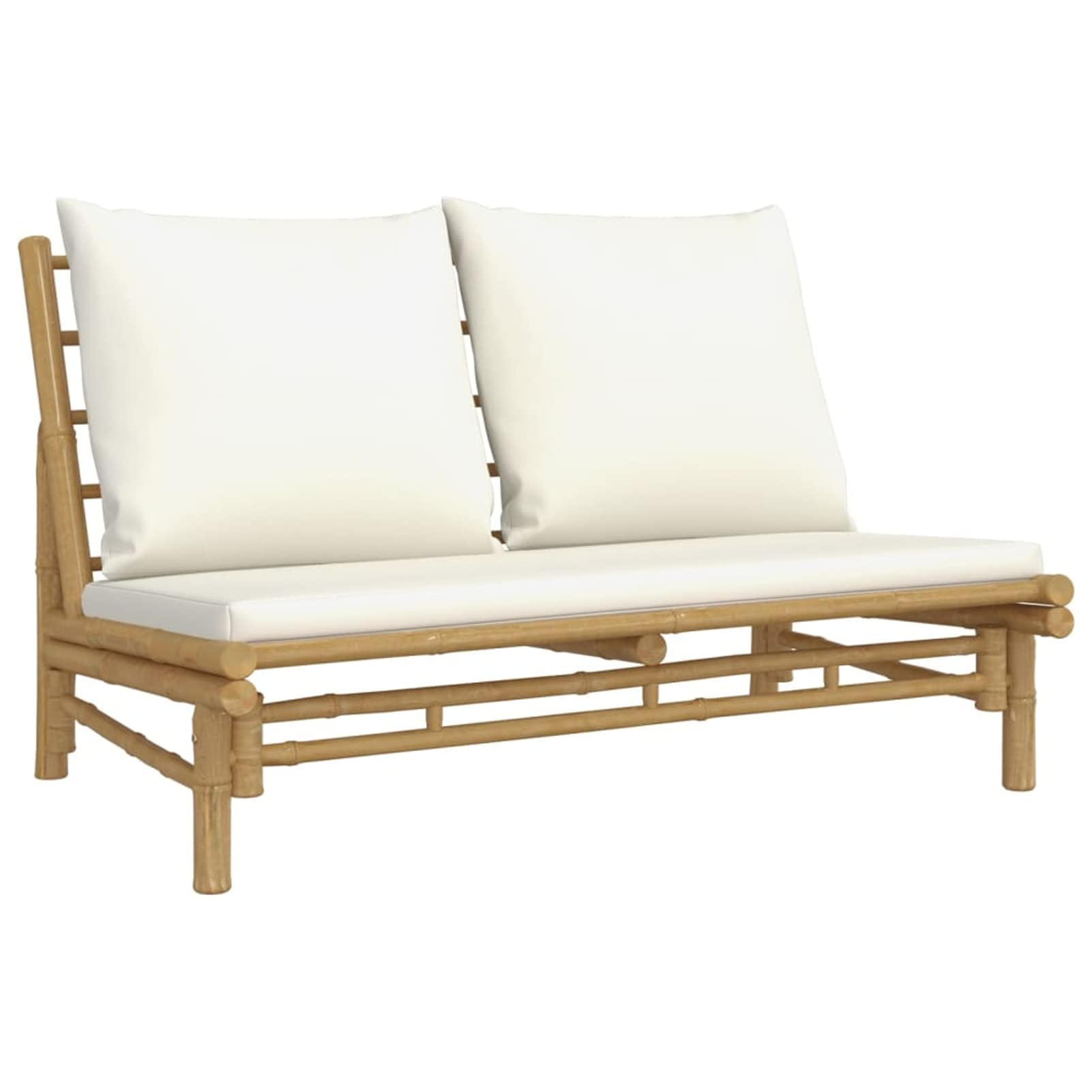 ARKEM 4-TLG. Garten-Lounge-Set mit Cremeweien Kissen Balkon MBel Set  Lounge MBel Outdoor Garten LoungemBel Set Bambus: Amazon.de: Garten
