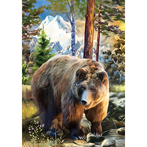 NAIMOER Diamond Painting, Broderie Diamant Kit Complet 5D Peinture Diamant Painting Diamant Ours 5D Diamond Painting Peinture Diamant 5D Diamond Painting Complet 30x40cm Cover