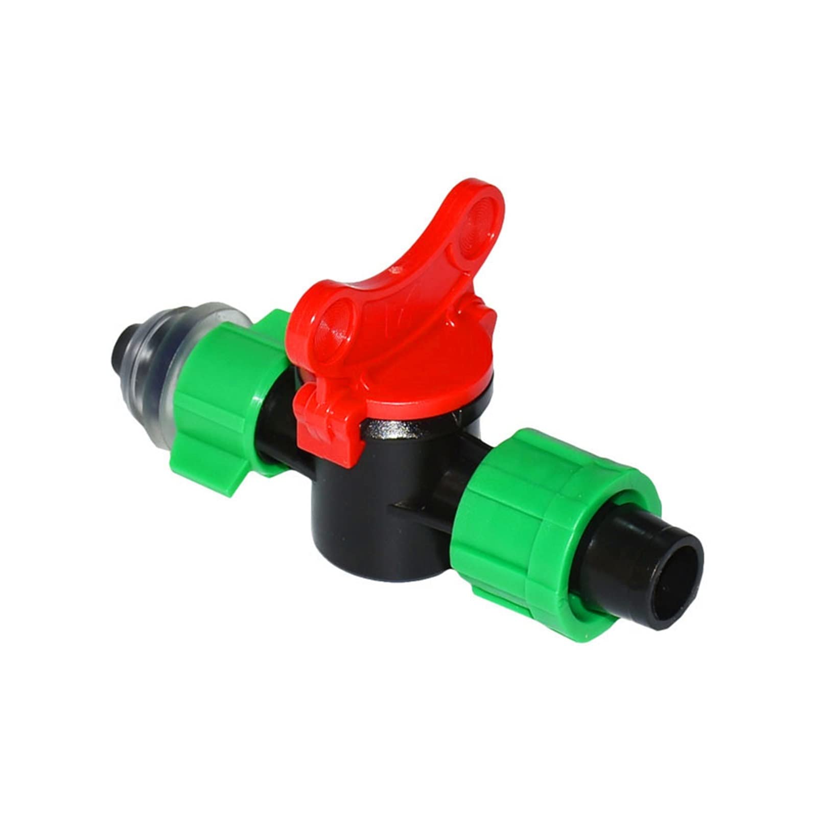 Conexión de agua de pulverización Cinturón de riego por goteo Válvula de riego Válvula de riego Válvula de agua Garden Grifo PE PVC Tornillo de conector de dos vías de púas 10pcs
