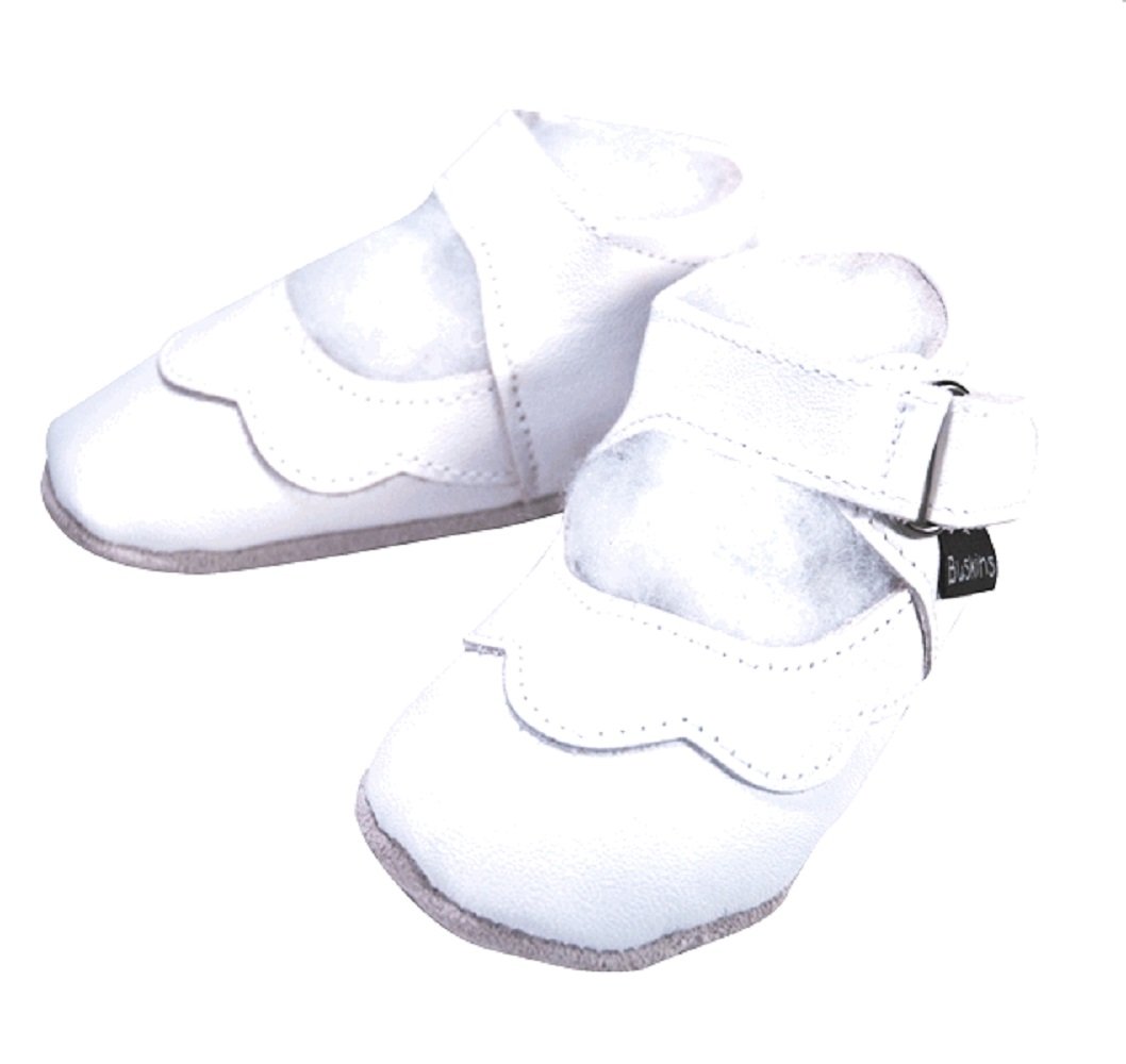 Buskins Baby Shoes: Cindy Shoes in White (Size=6:(18-24M) 5.5\