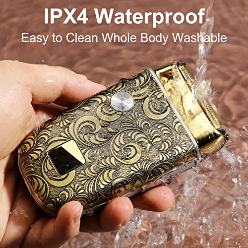 Qreeyx Electric Razor For Men, Wet Dry 3-Blade Electric Shaver, All-Metal Housing Foil Shaver, 2 Adjustable Speeds Powerful Shavers For Men, Men Close Bald Head Barber Shaver Trimmer #TOP4