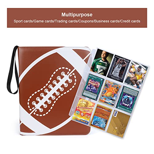 900 Cards Football Card Binder Sleeves For Trading Cards,Football 3 Ring Card Binder Hold Up To 900 Cards,Trading Card Collector Album Fit For Tcg Yugioh Card And Sports Cards.(Football Card Binder) #TOP5