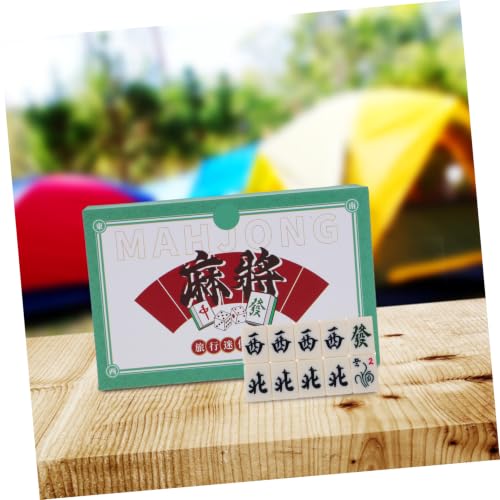 Veemoon Mini Portable Mahjong Set para Viajes y Dormitorios miniatura 7