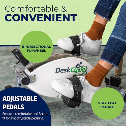 Image of DeskCycle Under Desk Bike Pedal Exerciser - Stationary Bikes for Home & Office - Standard and Adjustable Height Versions