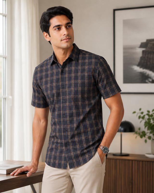 Image of Mens Half Sleeves Regular Shirt
