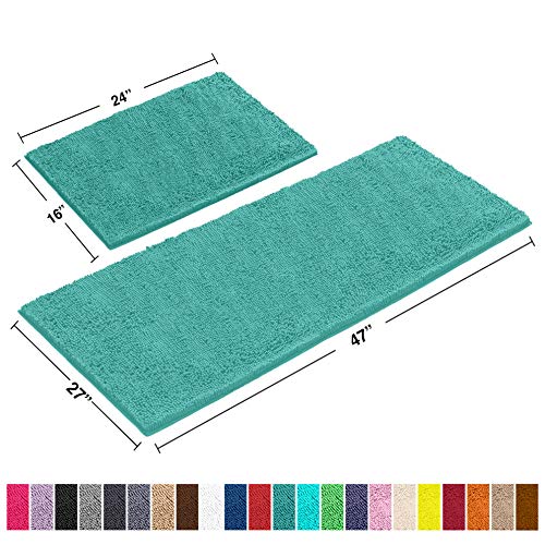 LuxUrux Bathroom Rug SetExtraSoft Plush Bath mat Shower Bathroom Rugs