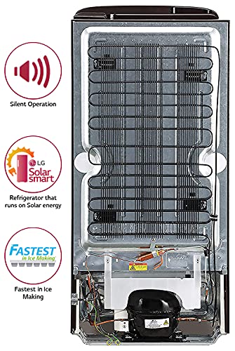 Image of LG 190 L 4 Star Inverter Direct-Cool Single Door Refrigerator (GL-B201AASY, Amber Steel)