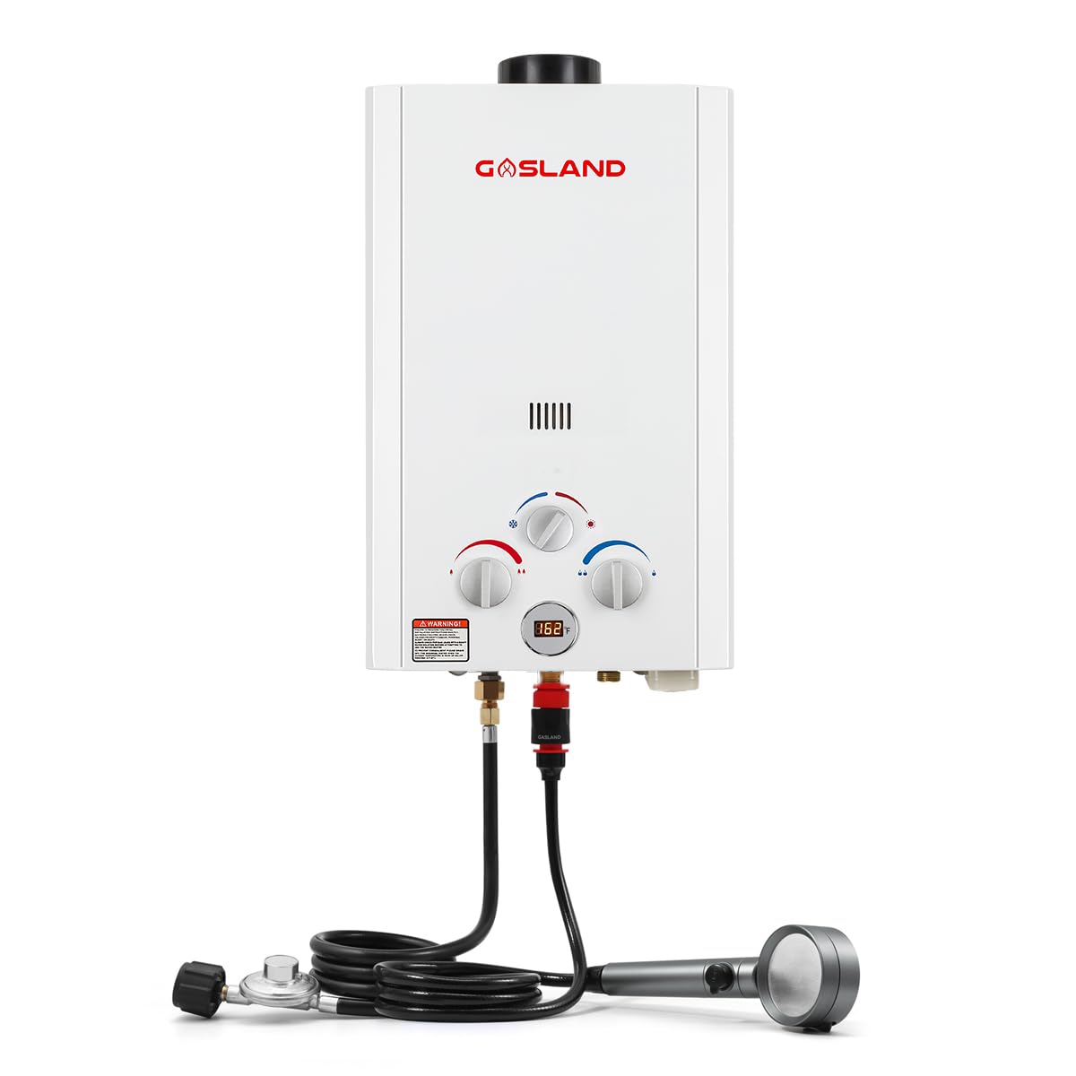 Tankless Water Heater, GASLAND Outdoors BE264 10L 2.64GPM Portable Gas Water Heater, Energy-efficient Propane Water Heater for RV Camping Cabin Barn Boat, Overheating Protection, Easy Installation