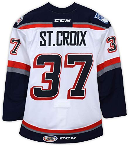Michael St. Croix Hartford Wolfpack Player-Issued #37 White Set 2 Jersey from the