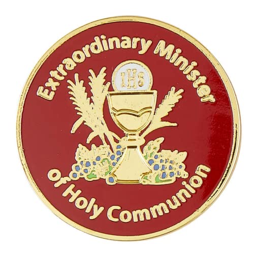 Image of Needzo Extraordinary Minister of Holy Communion Enamel Lapel Pin for Backpack, Jacket or Hat, Christian Religious Gifts for Women and Men, 1 Inch