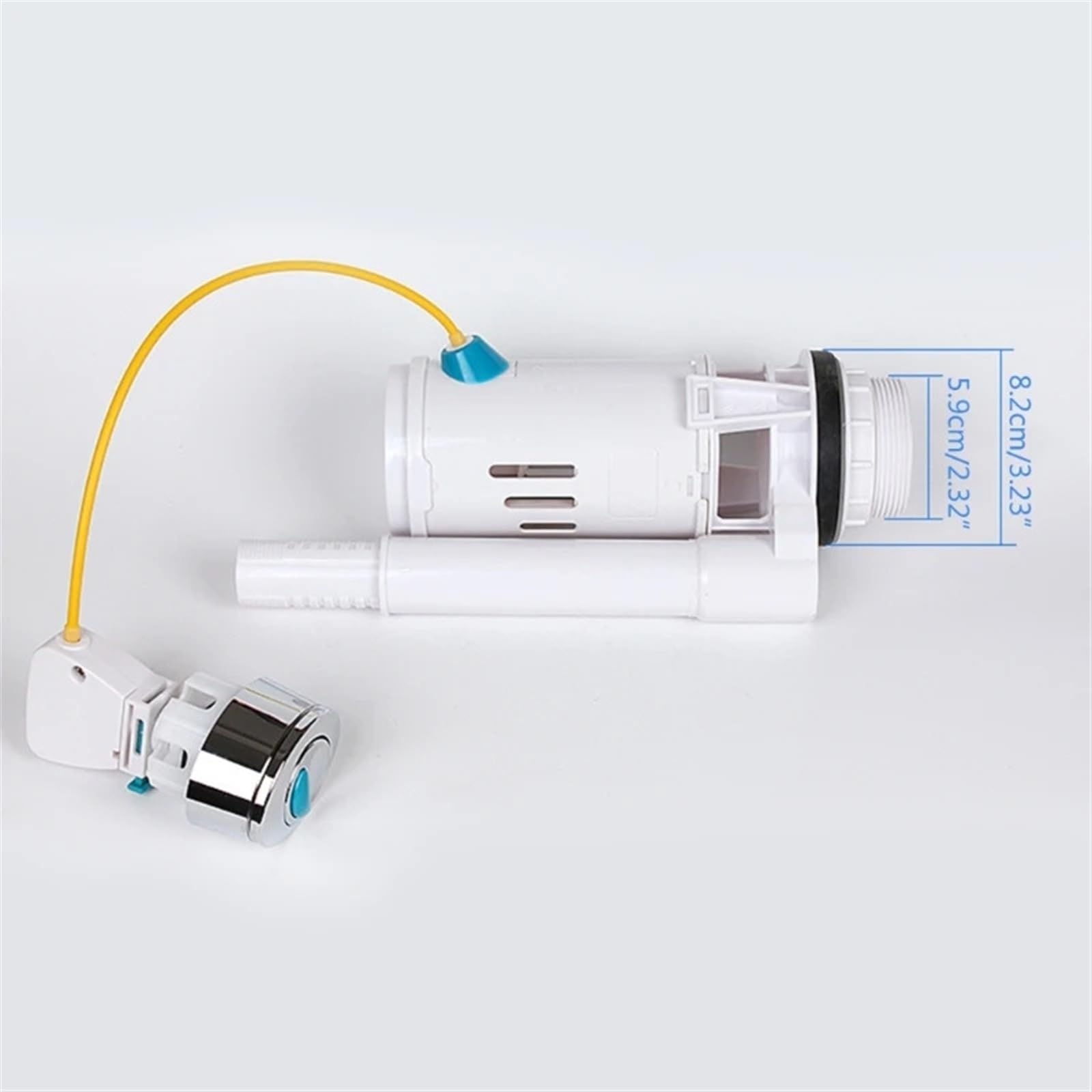 Vannes de chasse à double commande de ligne pratiques Vannes de vidange à pression latérale Accessoire de plomberie essentiel pour réservoirs d'eau de toilette (couleur : type fendu)