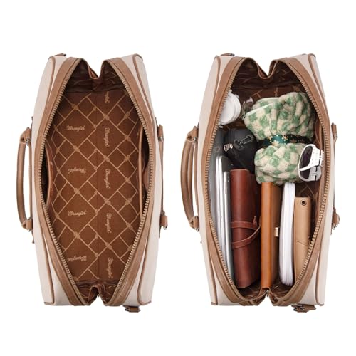 Wrangler Travel Duffel Bag Large Weekender Bag for Women Designer Carry on Overnight Bag for Trips Leather Luggage Bag Gray WG185-5110LGY4