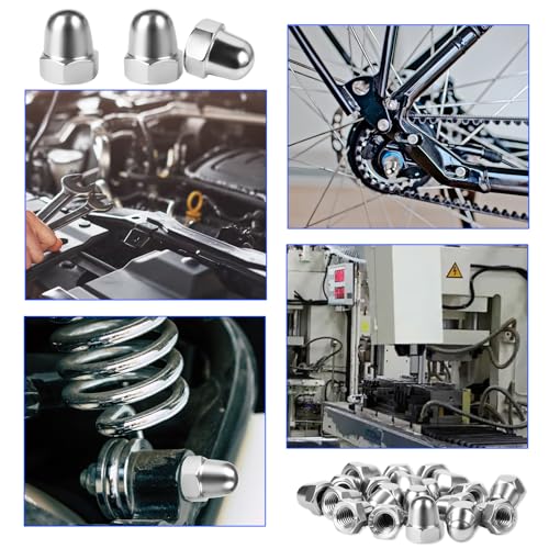 20 Stück Hutmuttern M6 Edelstahl, Sechskant Hutmuttern Hutmutter DIN 1587 Hohe Form Nach Hochwertige A2 V2A Kappenmuttern für Schrauben Gewindestangen Gewindebolzen