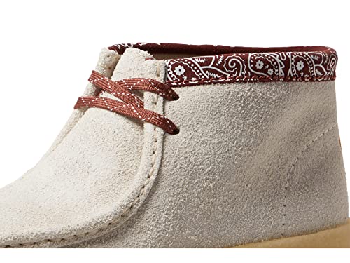 Image of Clarks Wallabee Cup Boot White Interest 8.5 D (M)