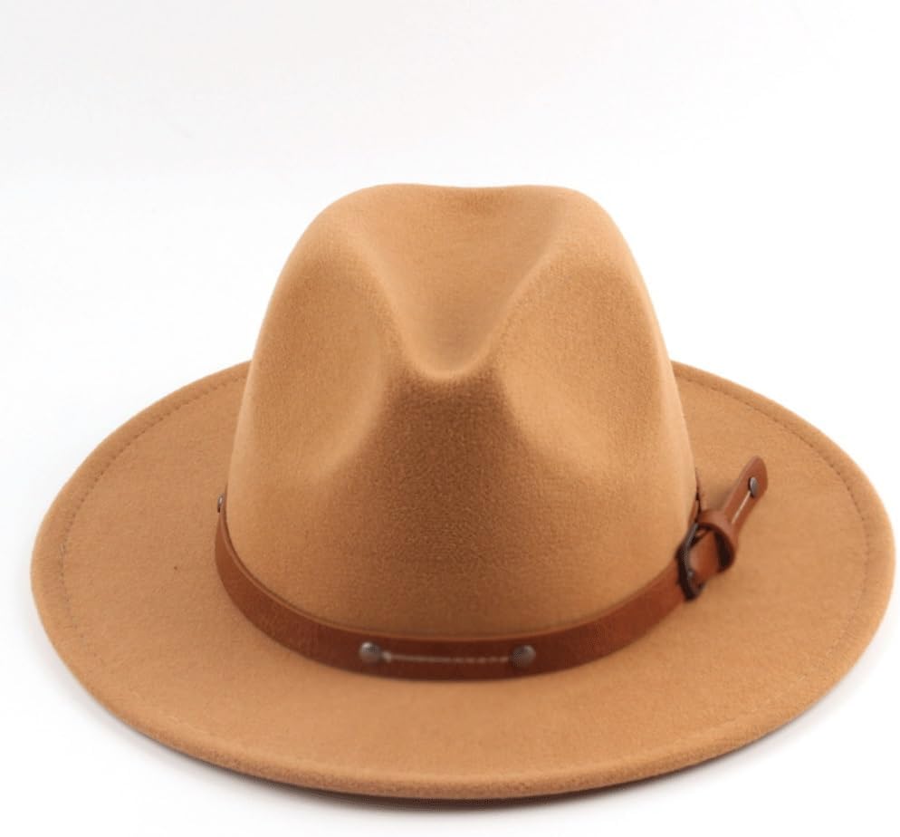 Wholesale of Flat Top Jazz Hats, Autumn and Winter Men and Women's Woolen, Felt