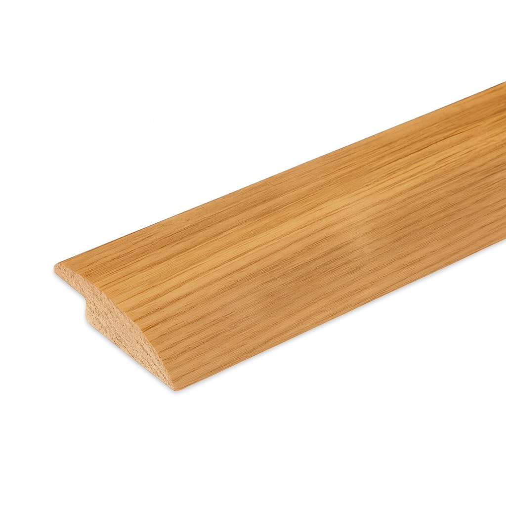 72" Oak Overlap Edging for Laminate & LVT Flooring | 4.5MM Overlap x 1 3/8” Wide | Pre-Finished with Natural Color Stain | Floor Transition Strip |