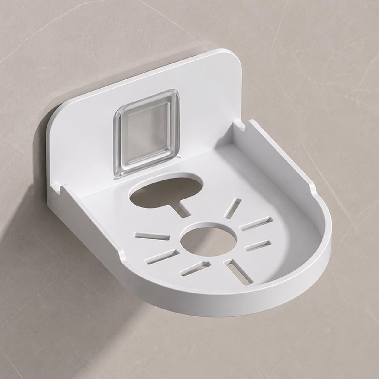 CCTV Camera Holder Wall Stand Without Drilling White No Drill Wall Shelves Self Adhesive Wall Shelf CCTV Camera Stand Wall Mount for Security Camera Wireless Cameras Baby Monitors 12x9.5x3.5cm-image-5